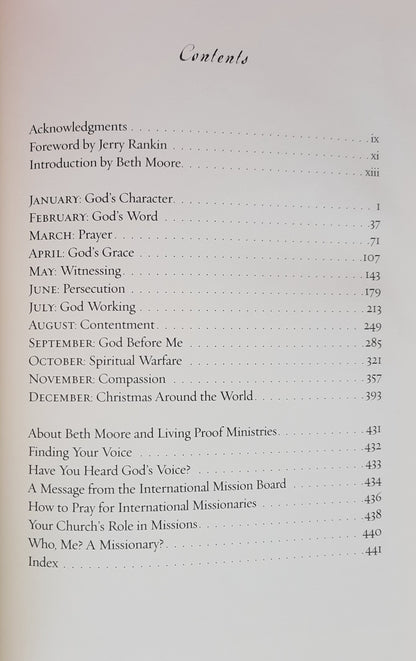 Voices of the Faithful: Inspiring Stories of Courage from Christians Serving Around the World by Kim P. Davis; Beth Moore (Very good, 2005, HC, 452 pages, Integrity Publishers)