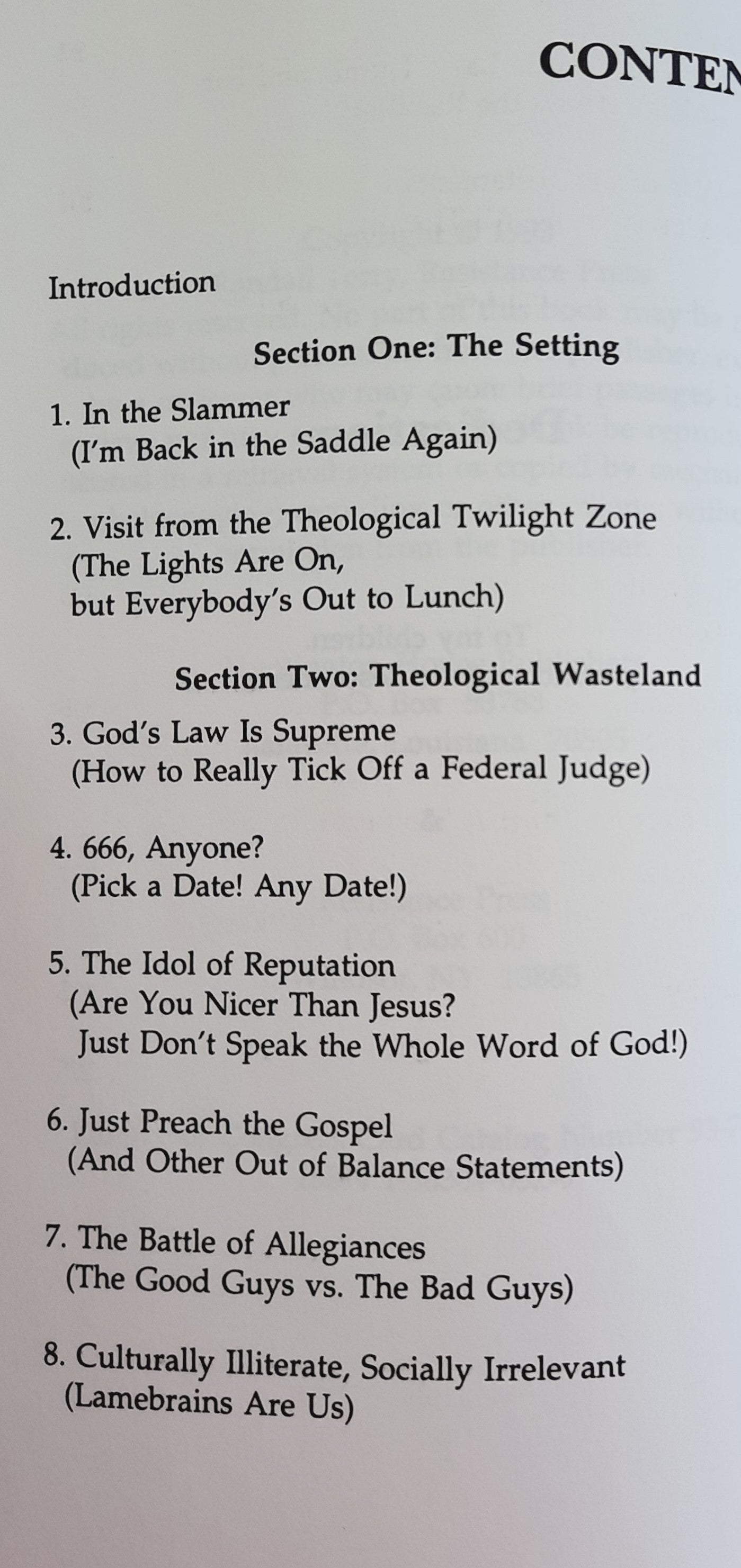 Why Does a Nice Guy Like Me Keep Getting Thrown in Jail? by Randall A. Terry (Good, 1993, Pbk, 177 pages, Resistance Press)