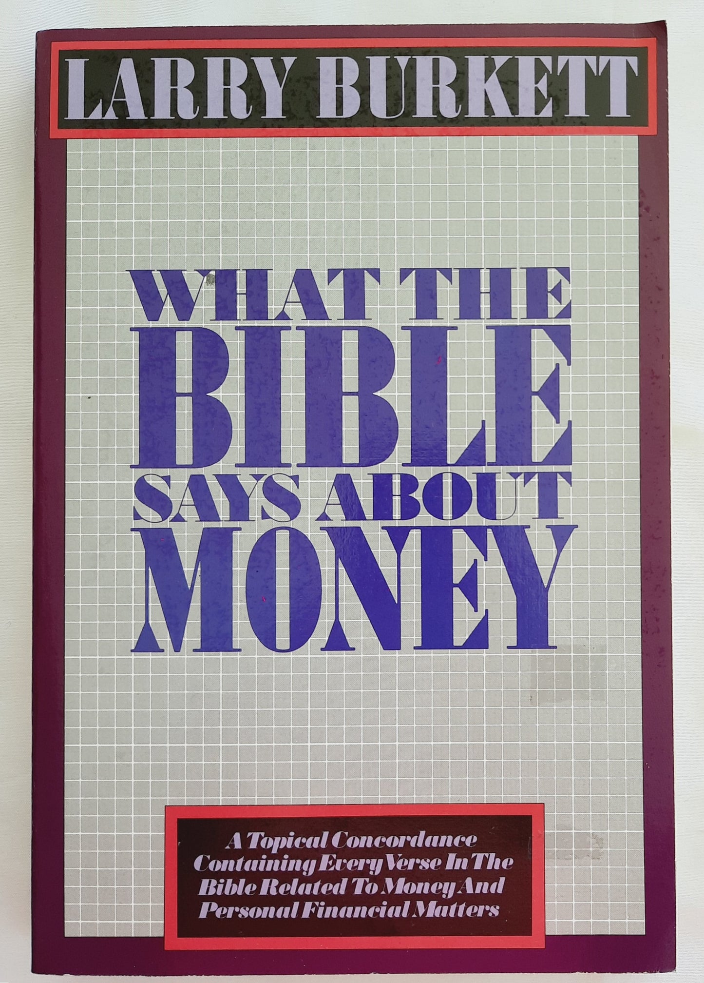 What the Bible Says About Money by Larry Burkett (Very Good, 1989, Pbk, 280 pages, Wolgemuth & Hyatt)