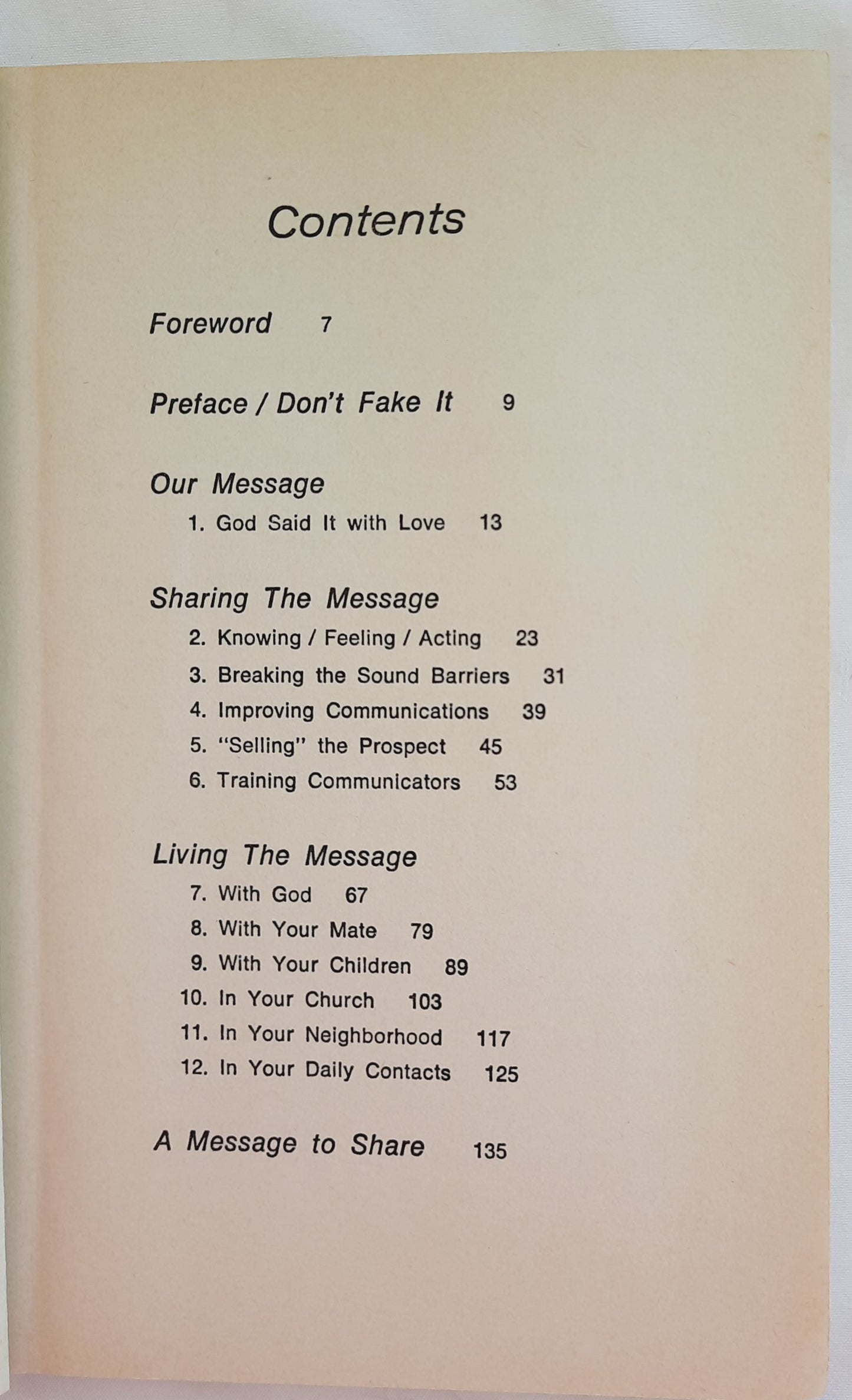 Don't Fake It...Say It with Love by Howard G. Hendricks (Good, 1979, Pbk, 143 pages, Victor Books)