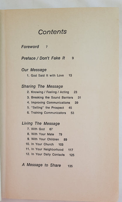 Don't Fake It...Say It with Love by Howard G. Hendricks (Good, 1979, Pbk, 143 pages, Victor Books)