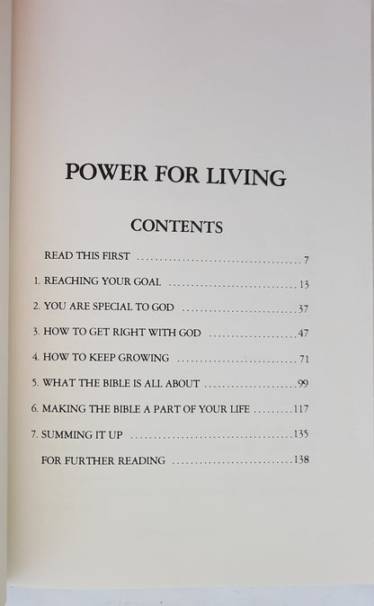 Power for Living by Jamie Buckingham (Very Good, 1984, Pbk, 144 pages, Arthur S. DeMoss Foundation)