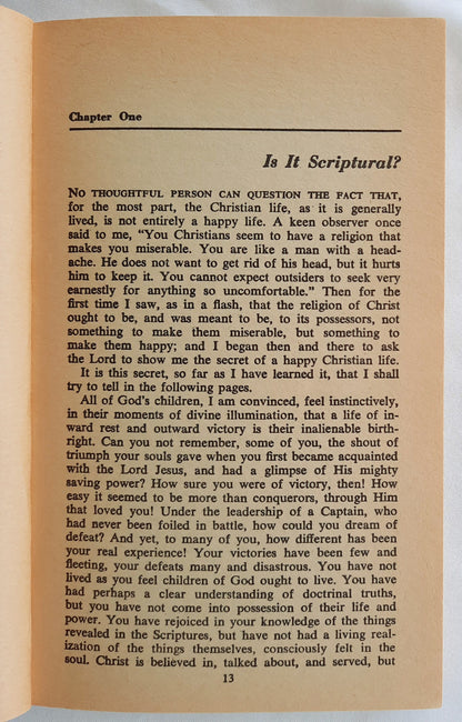 The Christian's Secret of a Happy Life by Hannah Whitall Smith (Good, 1983, Pbk, 174 pages, Spire Books)