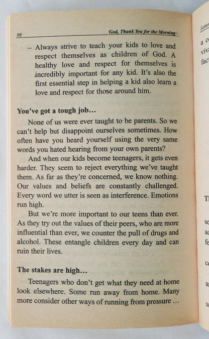 "God, Thank You for the Morning" Prayers from America's Forgotten Street Children by Sister Patricia A. Cruise (Good, 2005, Pbk, 112 pages, Covenant House)