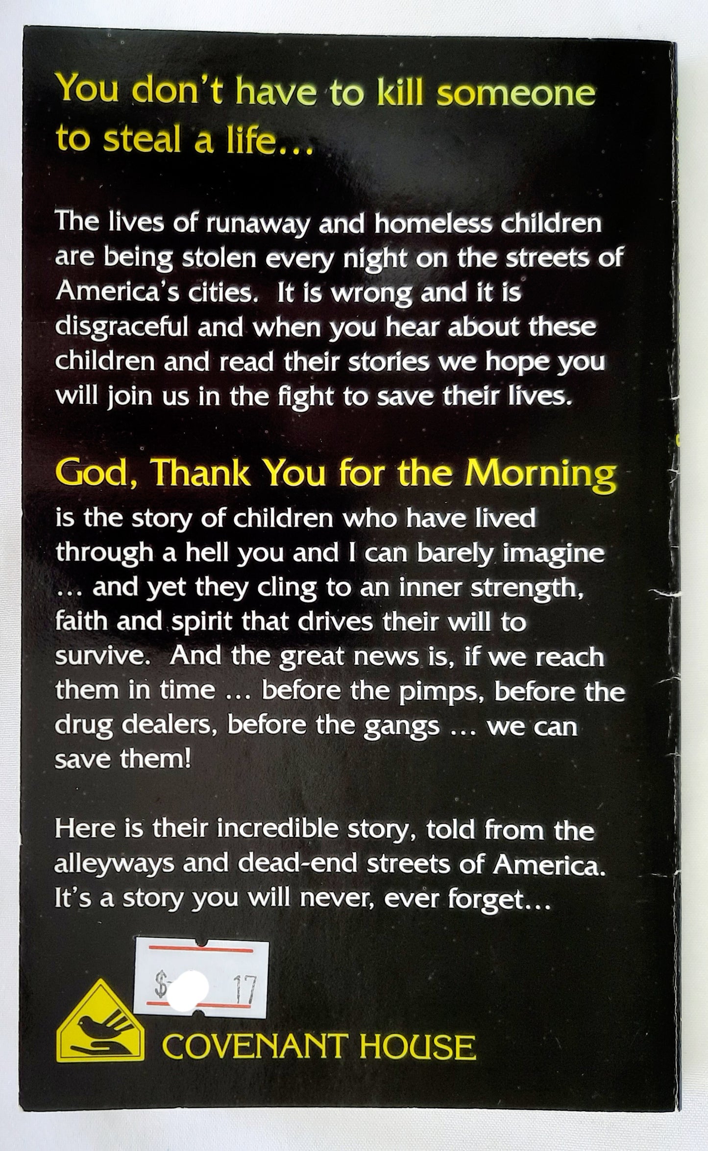 "God, Thank You for the Morning" Prayers from America's Forgotten Street Children by Sister Patricia A. Cruise (Good, 2005, Pbk, 112 pages, Covenant House)