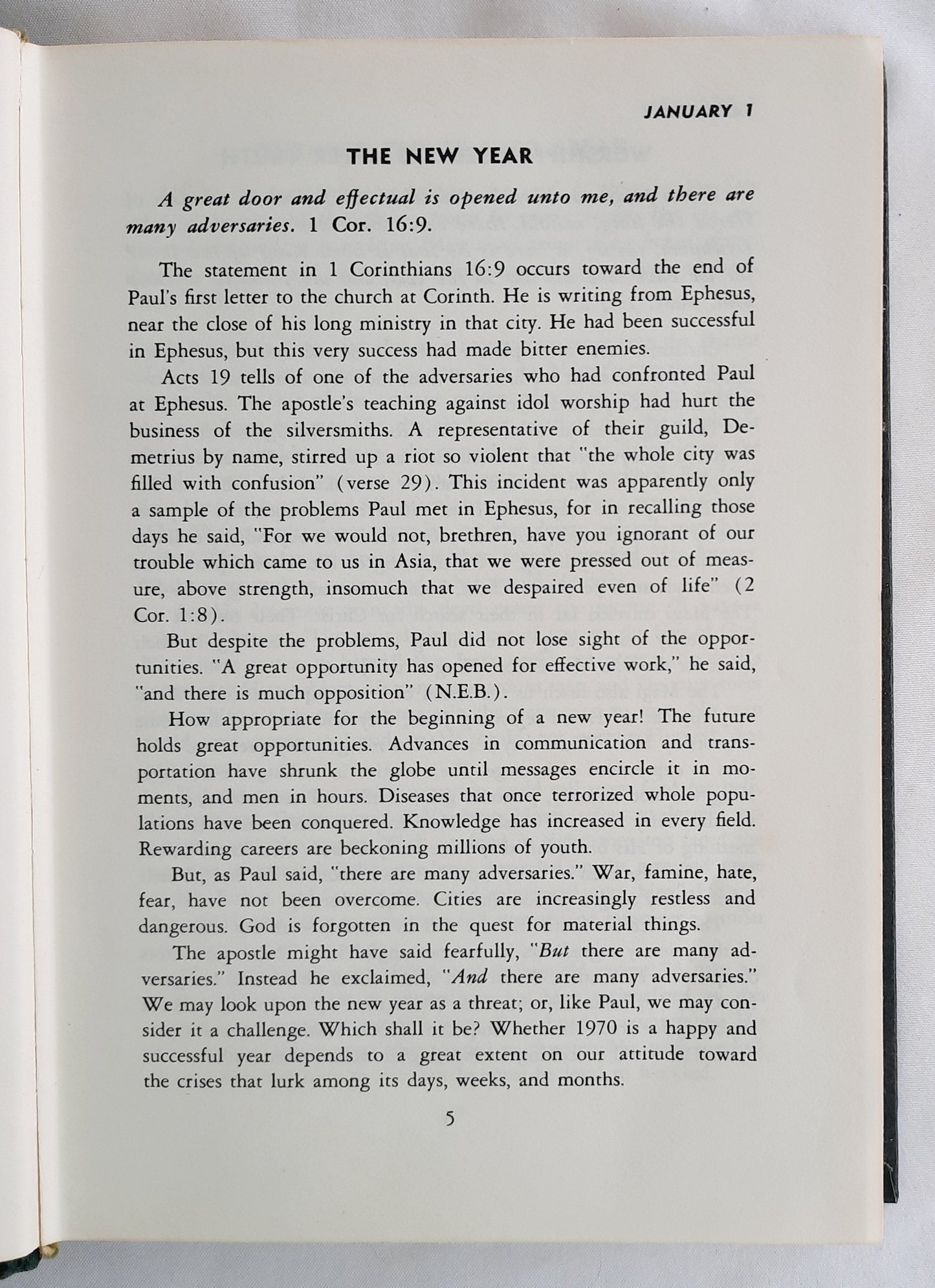 Think on These Things by Norval F. Pease (Good, 1969, HC, 379 pages, Review and Herald Publishing)