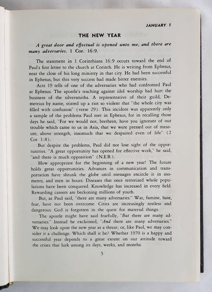 Think on These Things by Norval F. Pease (Good, 1969, HC, 379 pages, Review and Herald Publishing)