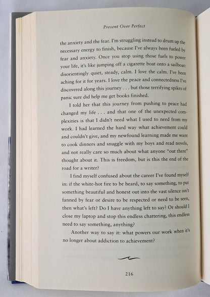 Present Over Perfect: Leaving Behind Frantic for a Simpler, More Soulful Way of Living by Shauna Niequist (Very good, 2016, HC, 236 pages, Zondervan)