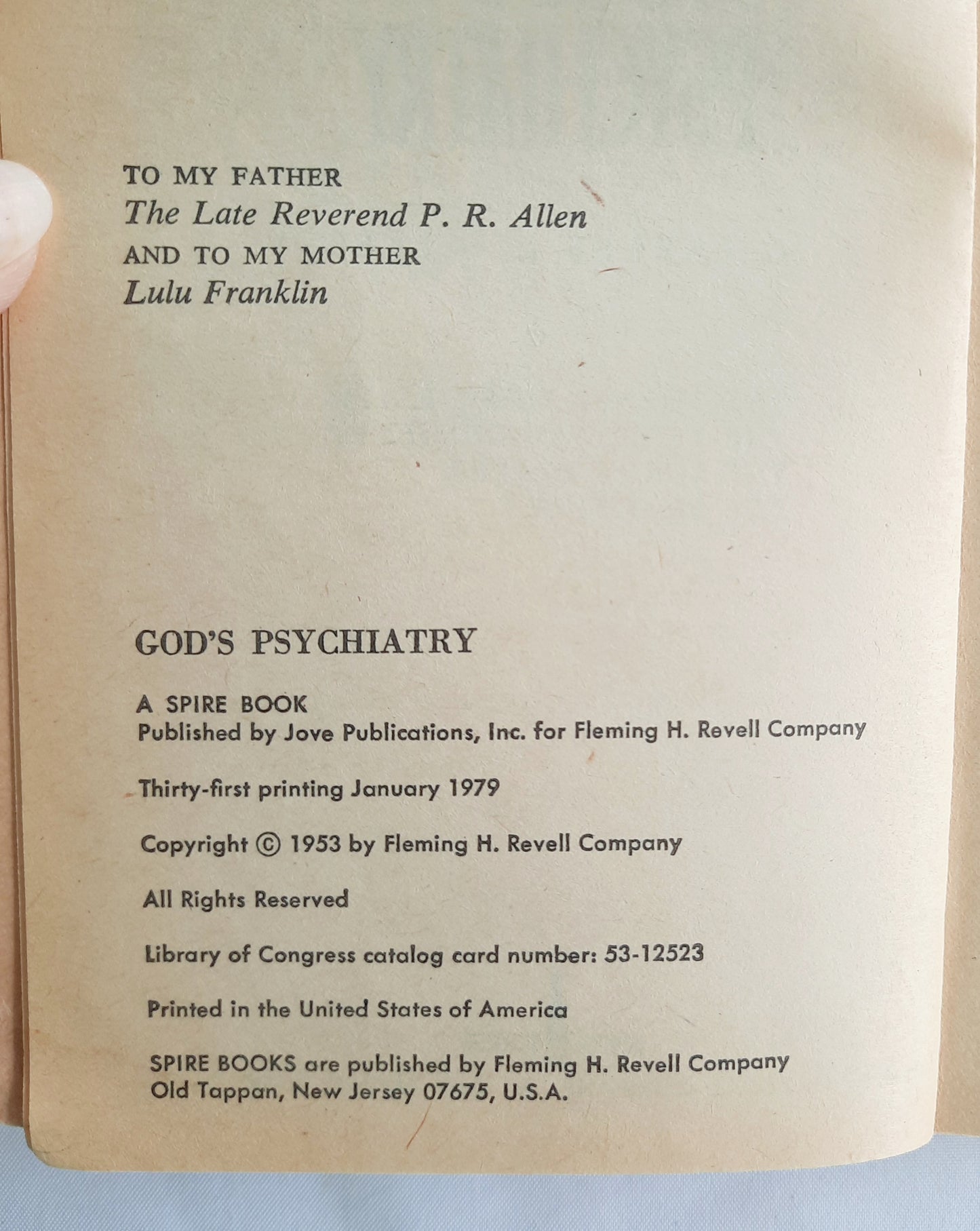 God's Psychiatry by Charles L. Allen (Good, 1979, Pbk, 159 pages, Revell)