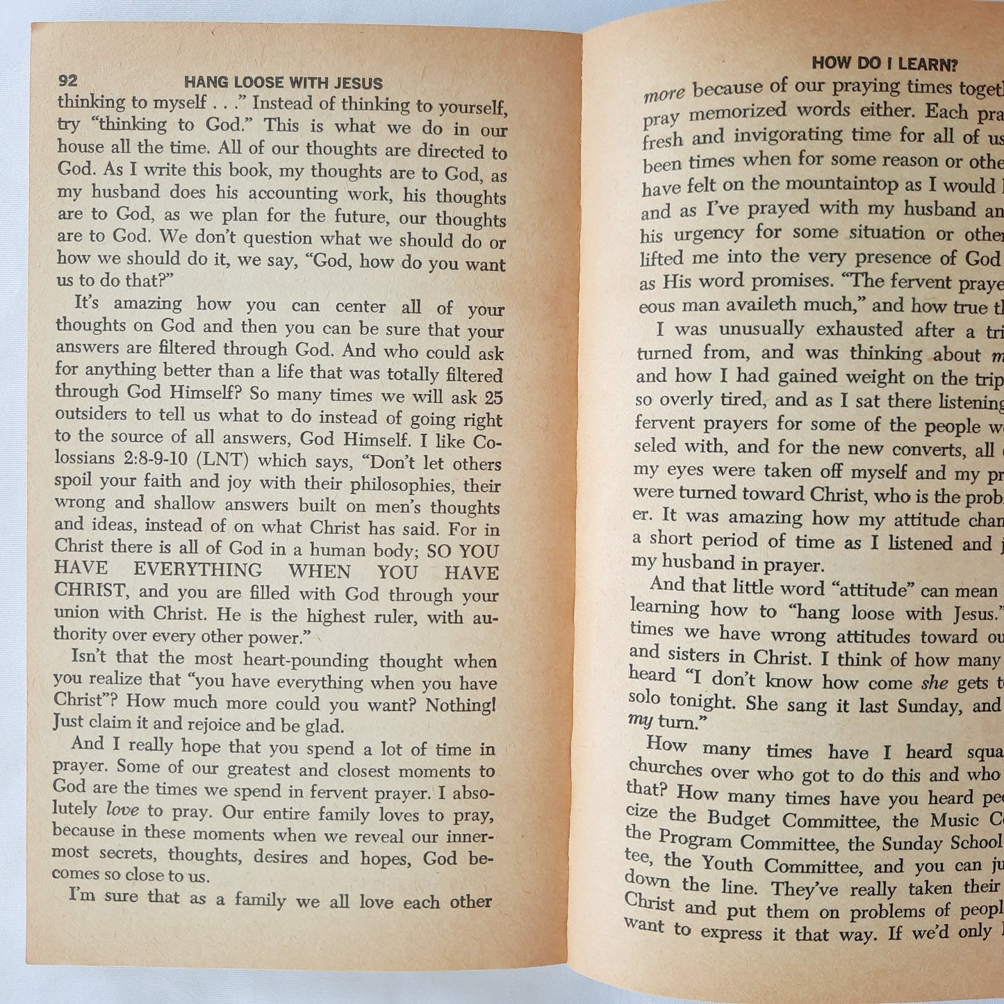 Hang Loose with Jesus by Frances Gardner Hunter (Good, 1972, Pbk, 96 pages, Warner Press)