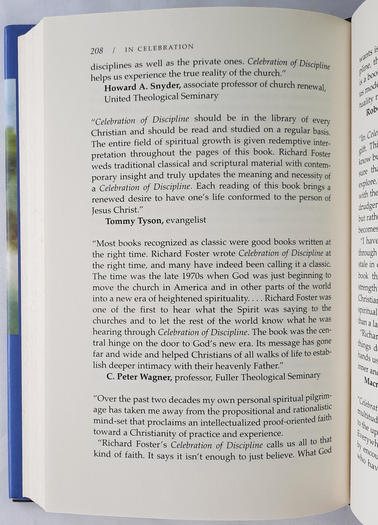 Celebration of Discipline: The Path to Spiritual Growth by Richard J. Foster (Very good, 1988, HC, 228 pages, HarperCollins)