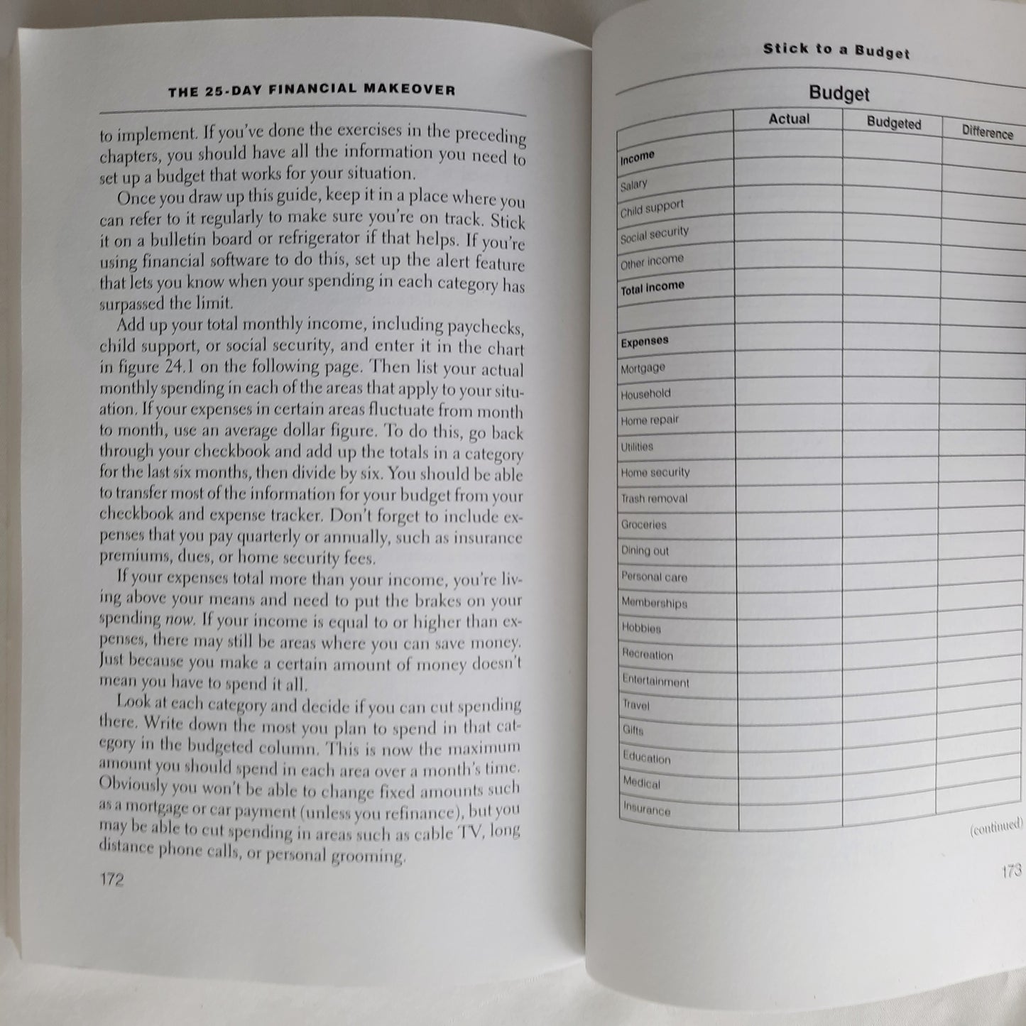 The 25-Day Financial Makeover by Francine L. Huff (Very Good, Pbk, 2004, Revell, 201 pages)