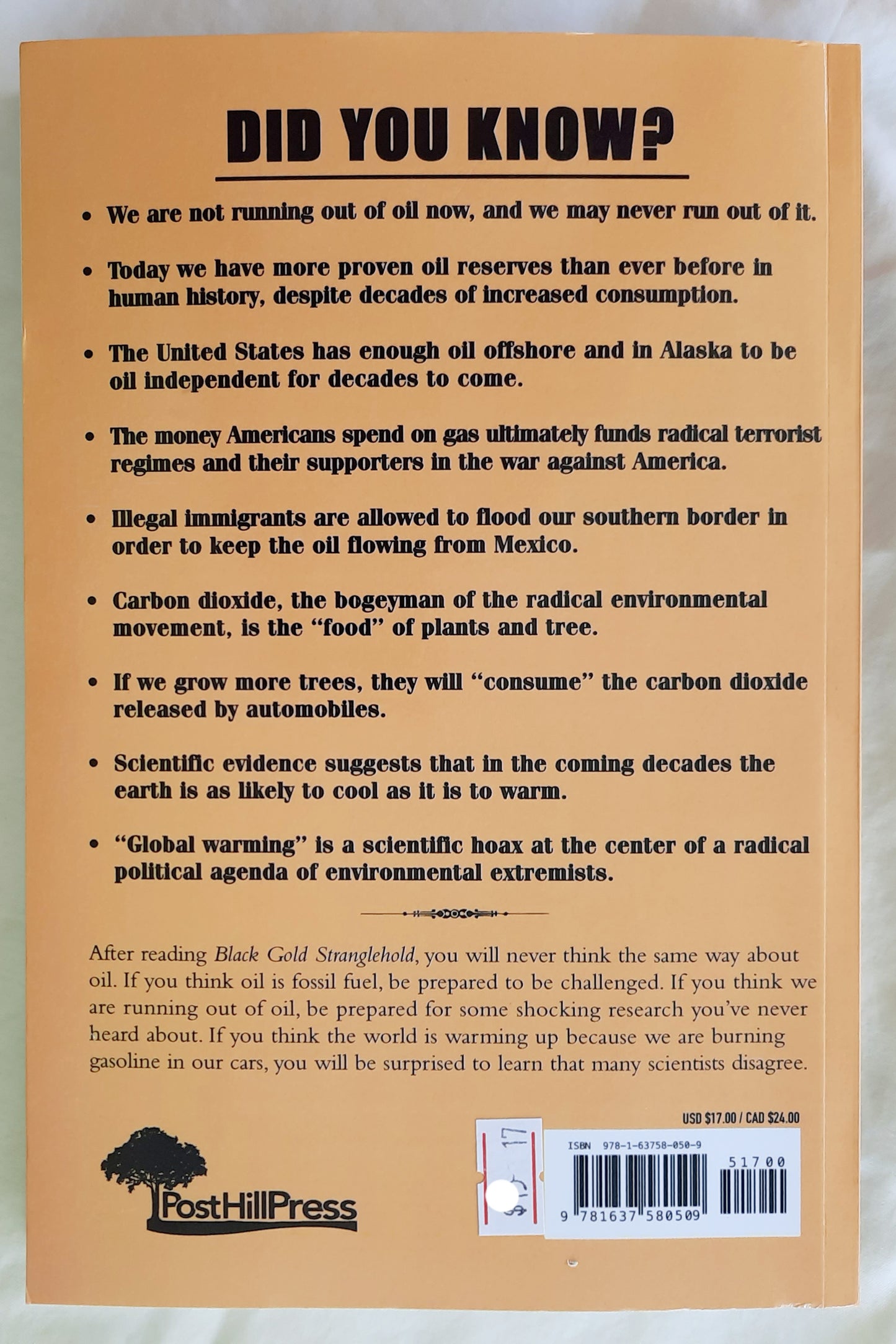 Black Gold Stranglehold: The Myth of Scarcity and the Politics of Oil by Jerome Corsi; Craig Smith (Very good, 2021, Pbk, 292 pages, Post Hill Press)