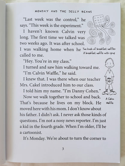 Danny's Doodles: The Jelly Bean Experiment & The Squirting Donuts by David A. Adler (2 in 1, Very good, 2018, Pbk, 216 pages,Jabberwockykids)