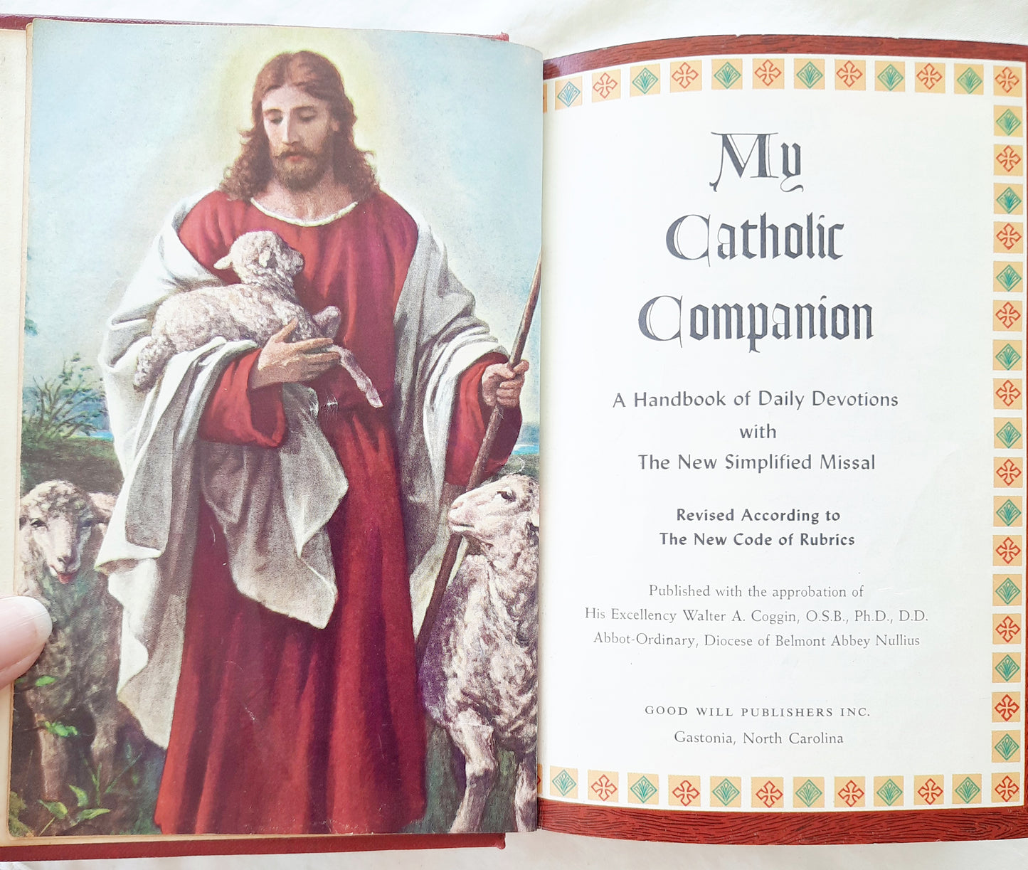 My Catholic Companion: A Handbook of Daily Devotions with the New Simplified Missal by Good Will Publishers (Good, 1961, HC, 493 pages)