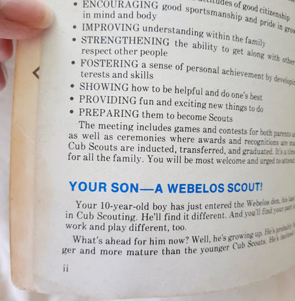 Webelos Scout Book by Boy Scouts of America (Good, 1980, Pbk, 284 pages)