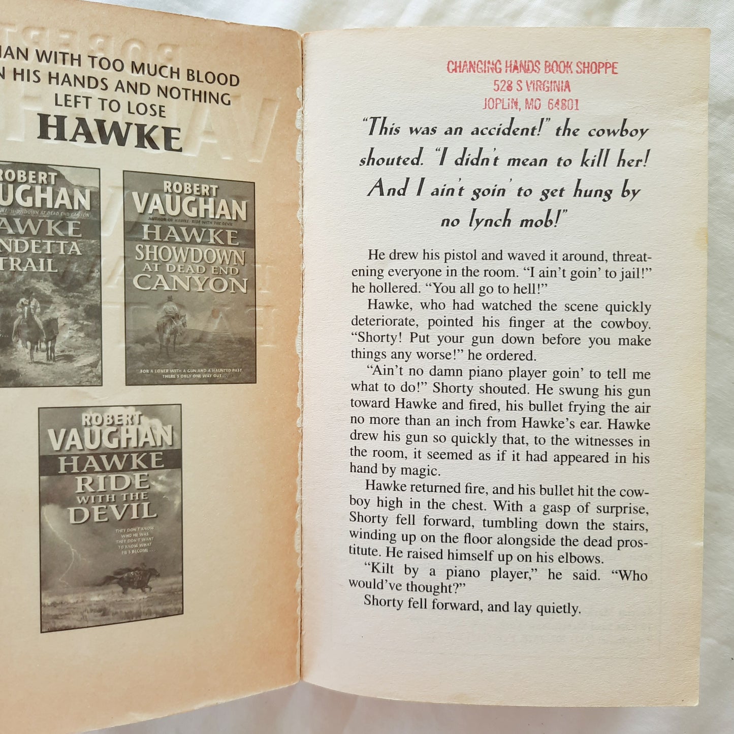 Hawke: The Law of a Fast Gun by Robert Vaughan (Good, 2006, Pbk, 240 pages, HarperCollins)