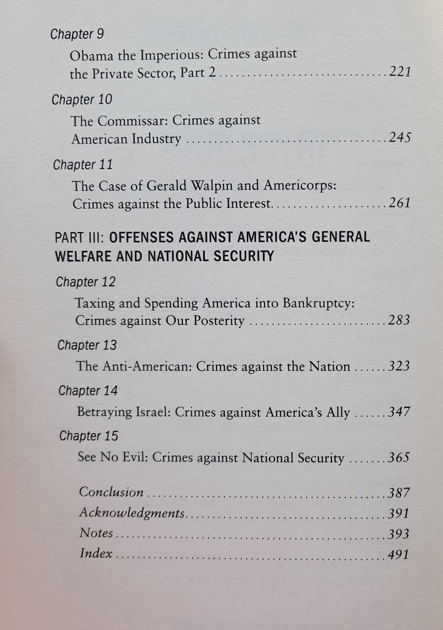 Crimes Against Liberty: An Indictment of President Barack Obama by David Limbaugh (Very good, 2010, HC, 503 pages, Regnery Pub.)