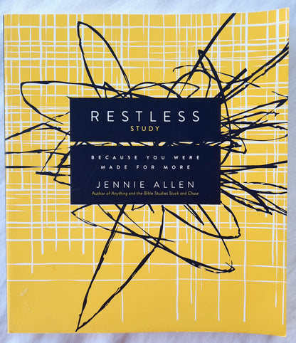 Restless Study: Because You Were Made for More by Jennie Allen (Like new, 2013, Pbk, 186pages, W Publishing Group)