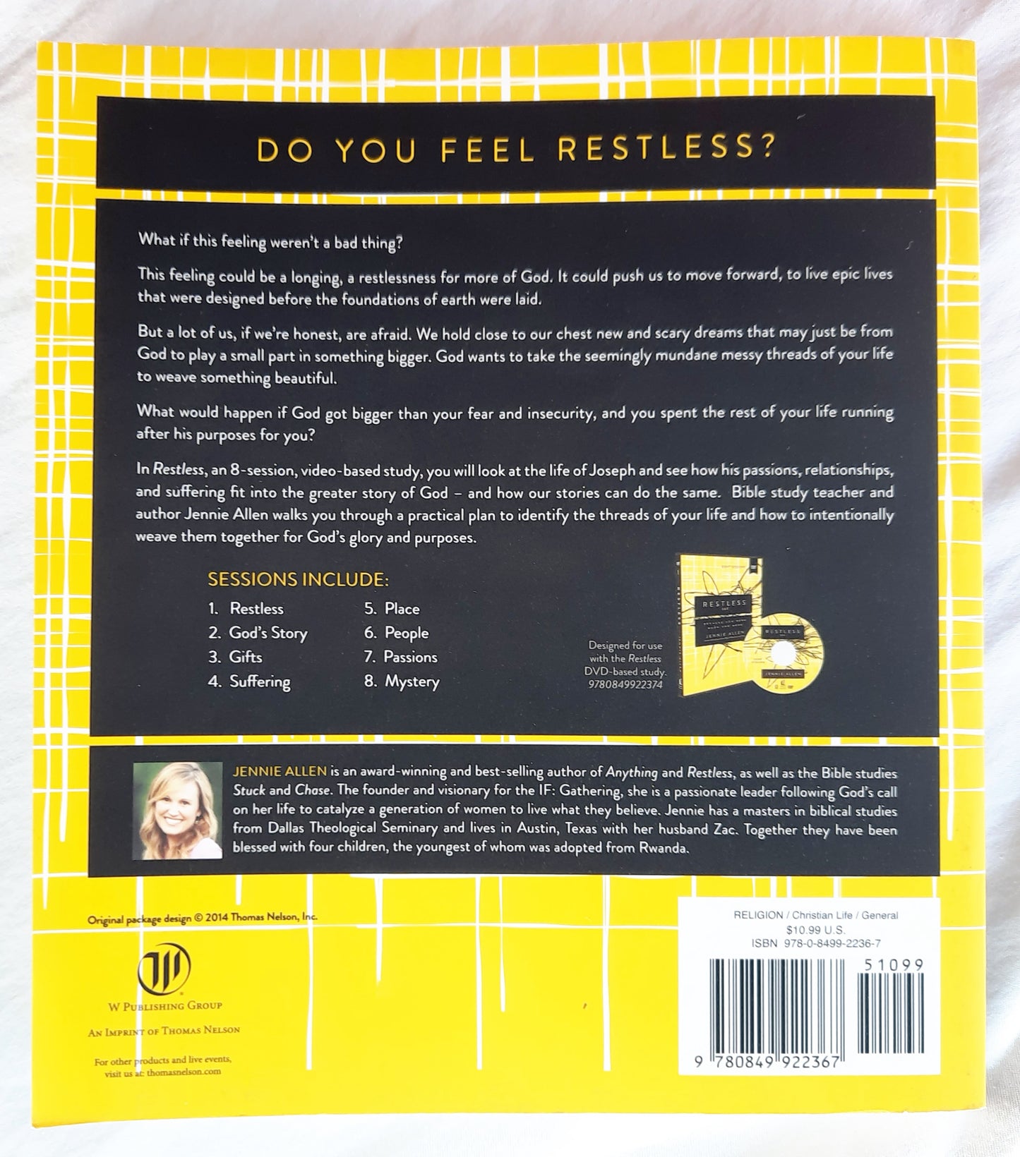 Restless Study: Because You Were Made for More by Jennie Allen (Like new, 2013, Pbk, 186pages, W Publishing Group)