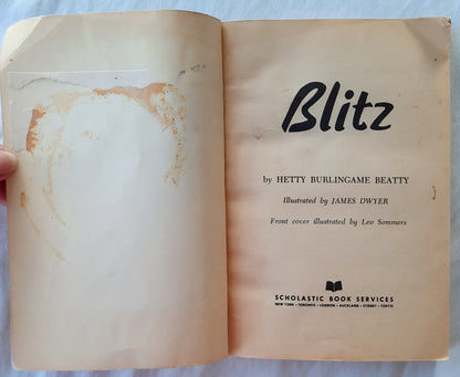 Blitz by Hetty Burlingame Beatty (Good, 1966, Pbk, 128 pages, Scholastic)