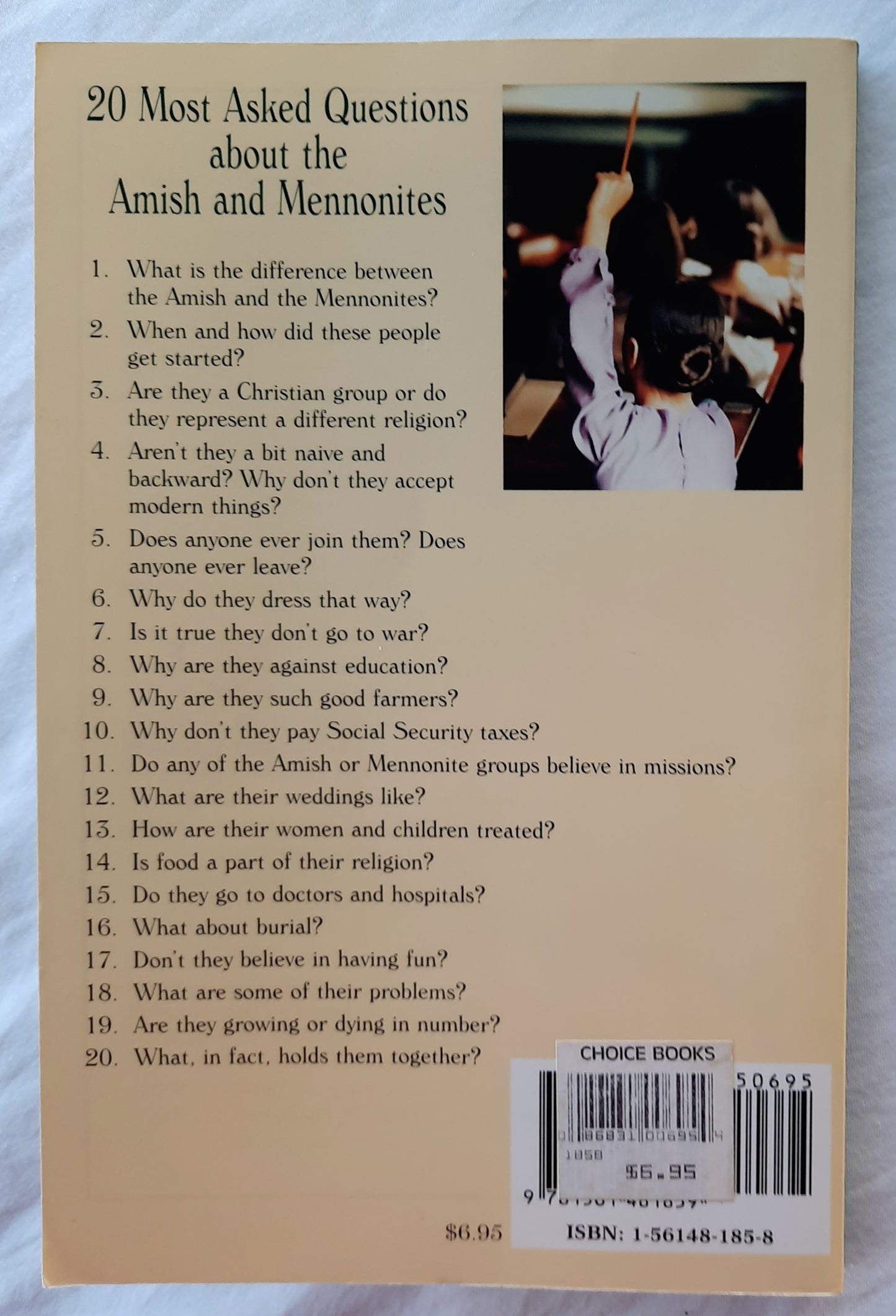 20 Most Asked Questions About the Amish and Mennonites by Merle and Phyllis Good (Very good, 1995, Pbk, Good Books, 96 pages)