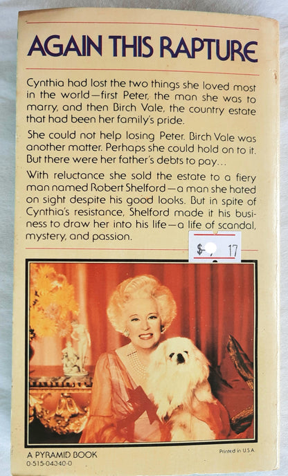 Again This Rapture by Barbara Cartland (Good, 1977, Pbk, Pyramid Romance, 237 pages)