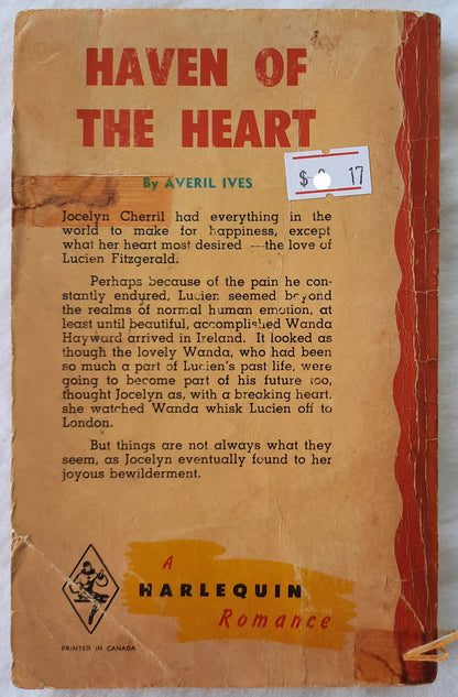 Haven of the Heart by Averil Ives (Harlequin Romance, Acceptable, 1973, Pbk, 160 pages)