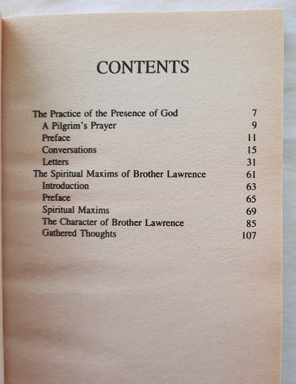 The Practice of the Presence of God with Spiritual Maxims by Brother Lawrence (Very Good, 2009, Pbk, 112 pages, Spire)