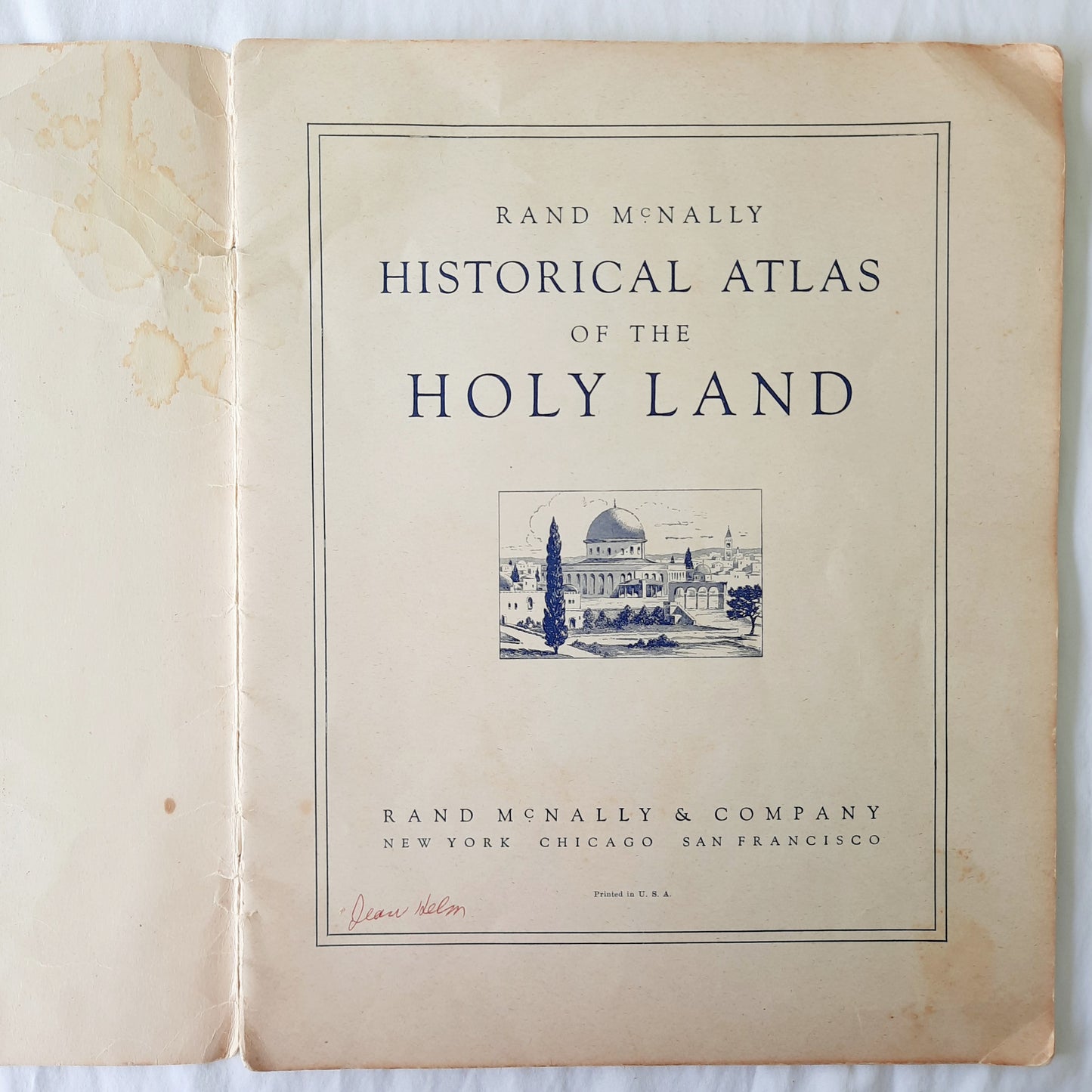 Historical Atlas of the Holy Land by Rand McNally (Good, 1938, Pbk, 32 pages)