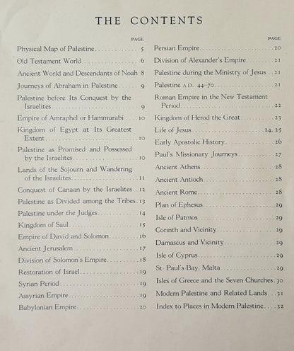 Historical Atlas of the Holy Land by Rand McNally (Good, 1938, Pbk, 32 pages)