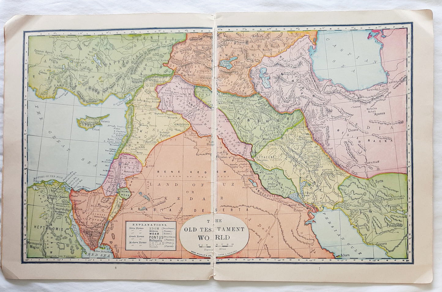 Historical Atlas of the Holy Land by Rand McNally (Good, 1938, Pbk, 32 pages)