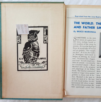 The World, the Flesh and Father Smith by Bruce Marshall (Good, 1945, HC, 191 pages, Houghton Mifflin Co.)