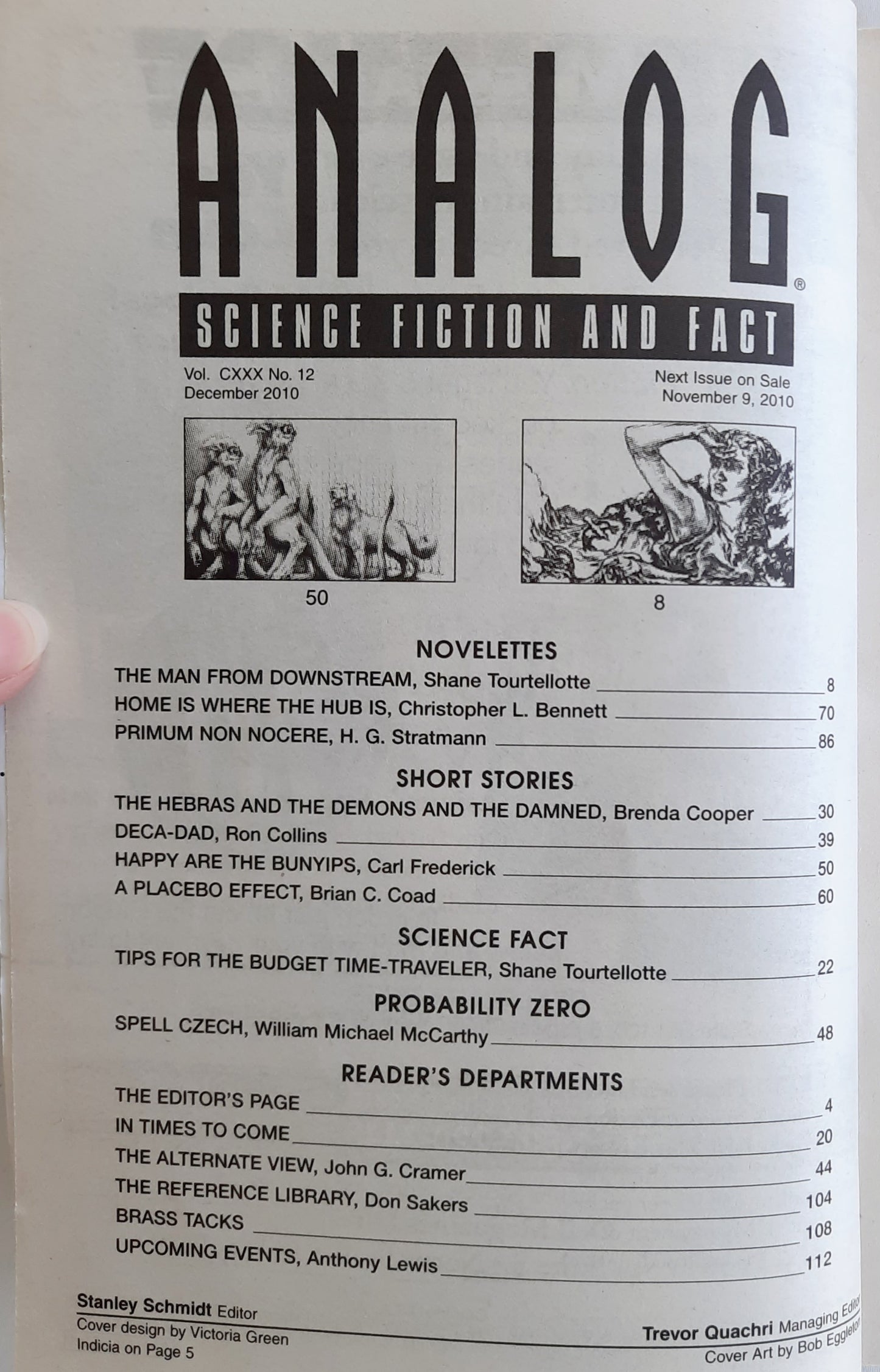 Analog: Science Fiction and Fact Magazine December 2010 by Dell Magazine (Very good, Pbk, 112 pages)