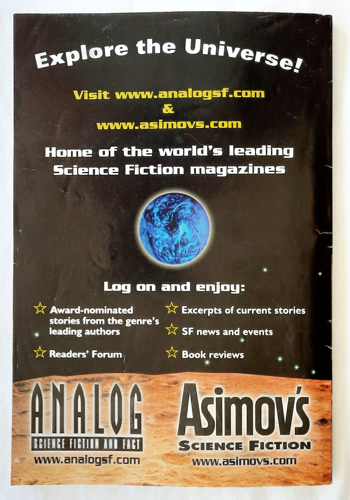 Analog: Science Fiction and Fact Magazine December 2010 by Dell Magazine (Very good, Pbk, 112 pages)