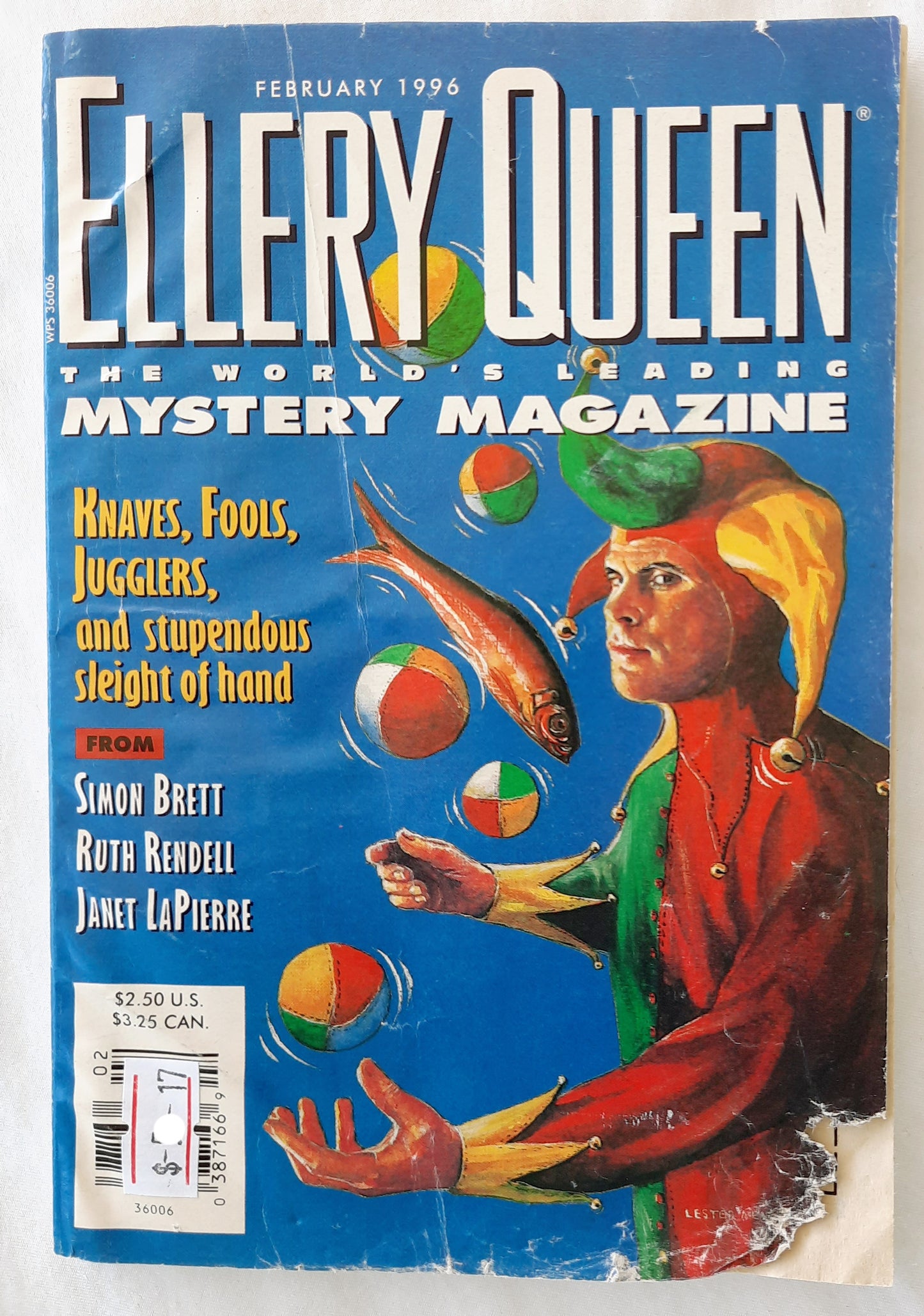 Ellery Queen Mystery Magazine February 1996 by Dell Magazine (Good, Pbk, 160 pages)