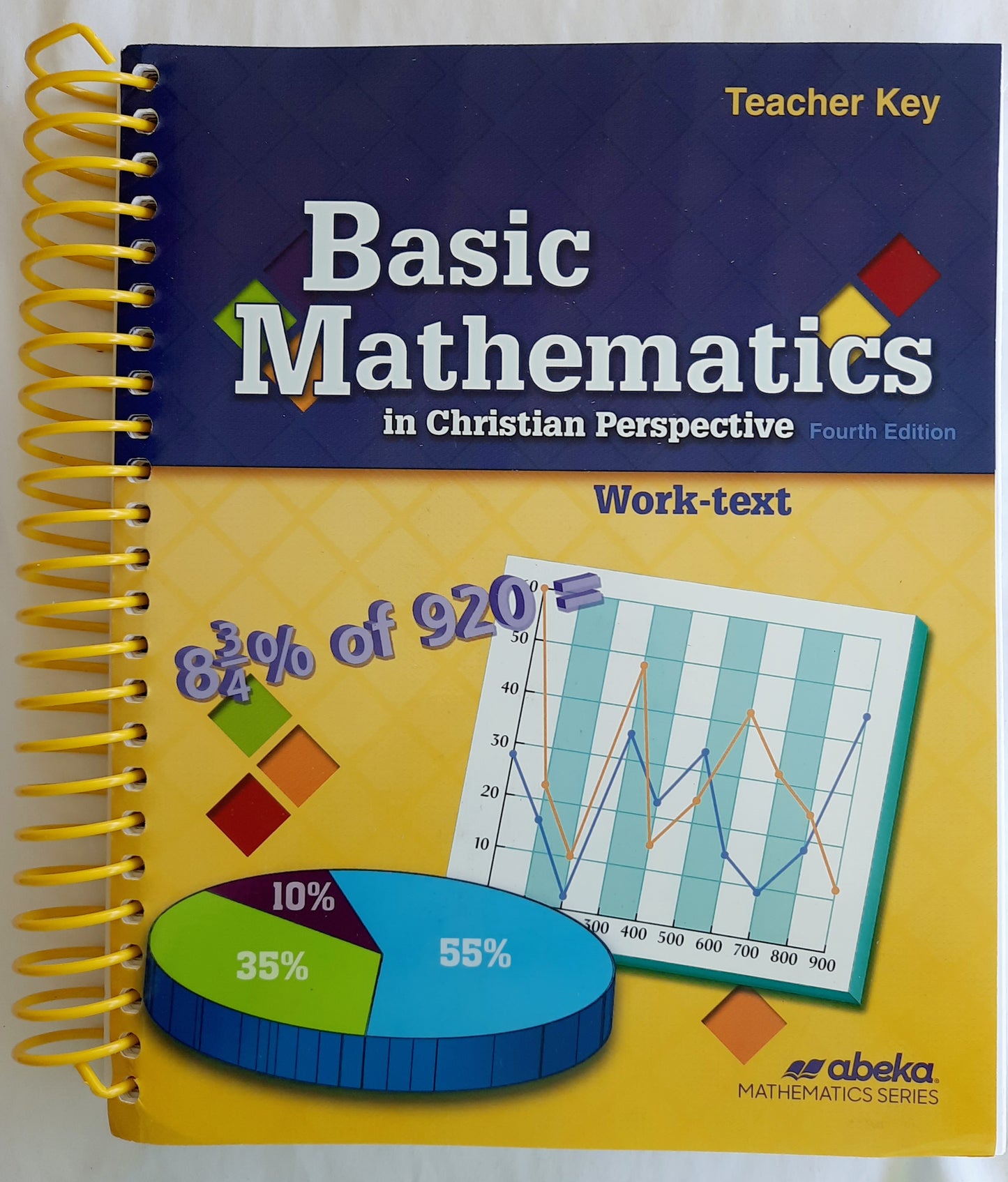 Abeka Basic Mathematics Work-Text Teacher Key 4th Edition (New, 2009, Spiral Pbk, 416 pages)