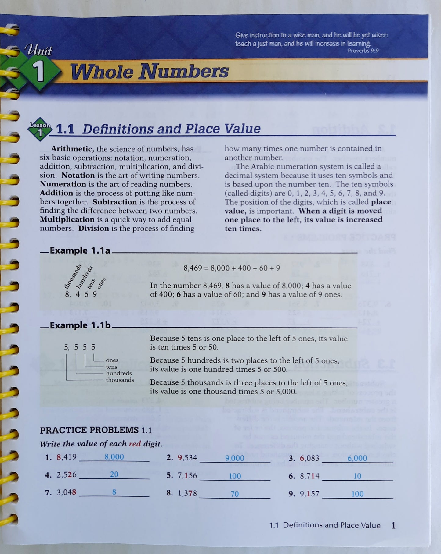 Abeka Basic Mathematics Work-Text Teacher Key 4th Edition (New, 2009, Spiral Pbk, 416 pages)