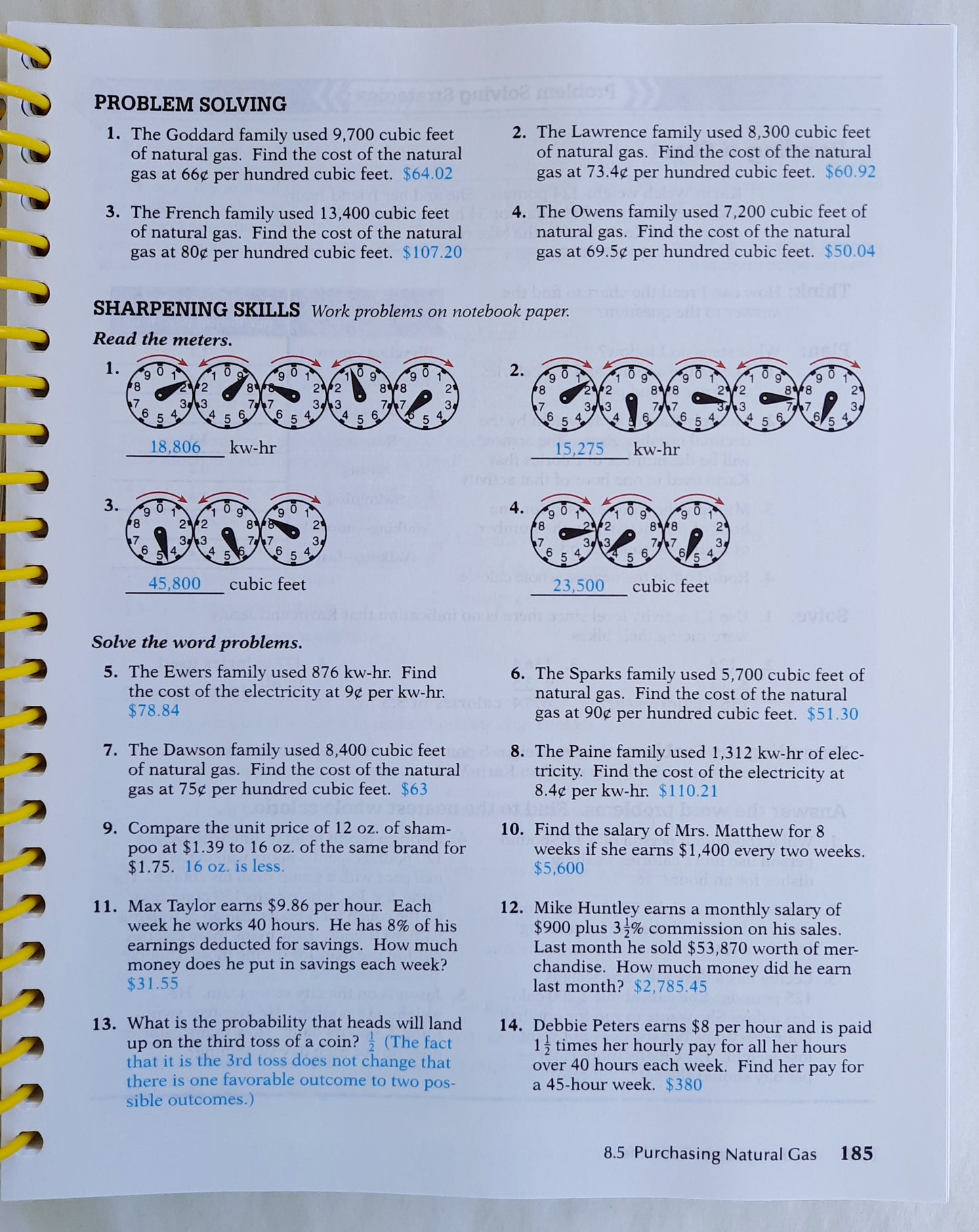 Abeka Basic Mathematics Work-Text Teacher Key 4th Edition (New, 2009, Spiral Pbk, 416 pages)