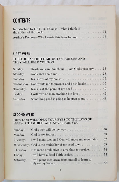 A Daily Guide to Miracles and Successful Living Through Seed-Faith by Oral Roberts (Good, 1975, Pbk, 367 pages, Pinoak Publications)