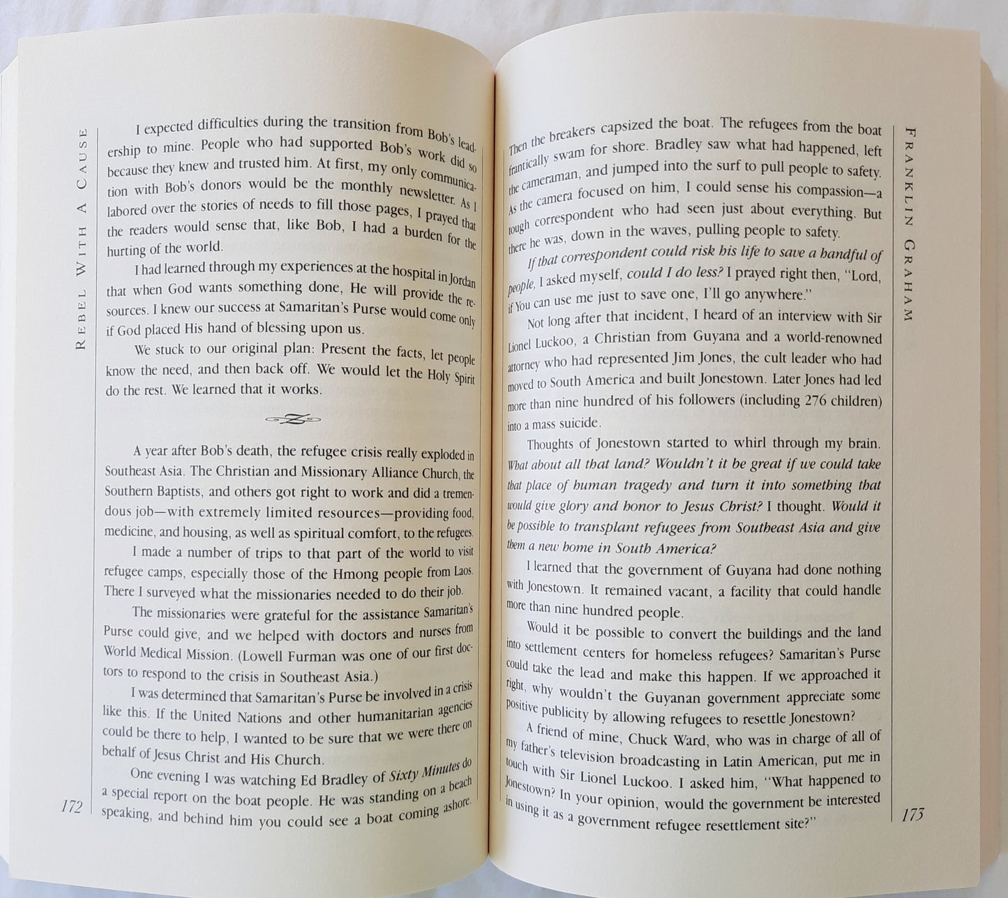 Rebel with a Cause by Franklin Graham (Very Good, 1995, Pbk, 317 pages, W Publishing Group)