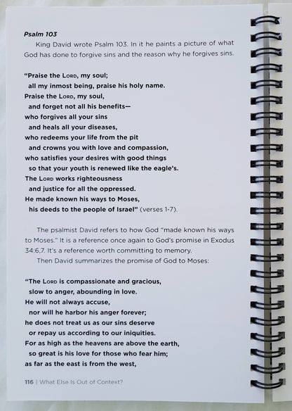 Out of Context: 8 Bible Passages Most Christians Get Wrong by Mike Novotny; Bruce Becker (Like New, 2020, Spiral Pbk, 124 pages, Straight Talk Books)