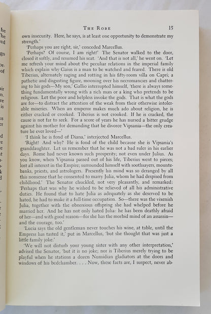 The Robe by Lloyd C. Douglas (Very good, 1986, Pbk, 508 pages, Houghton Mifflin Co.)