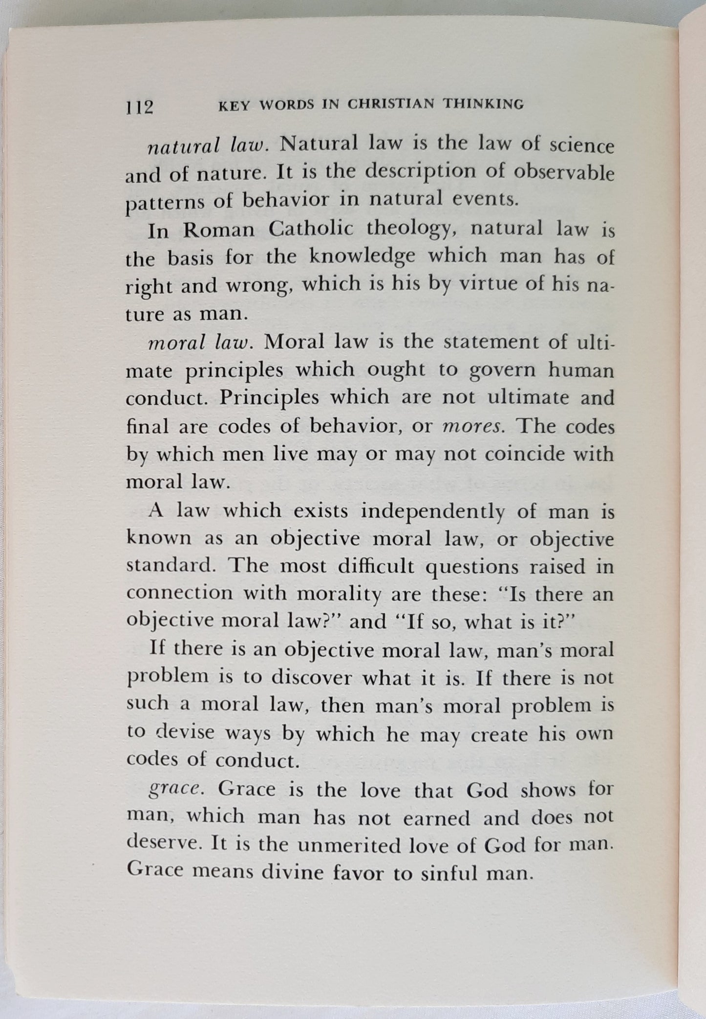 Key Words in Christian Thinking: A Guide to Theological Terms and Ideas by Vernon Bigler (Very good, 1966, Pbk, 125 pages, Association Press)