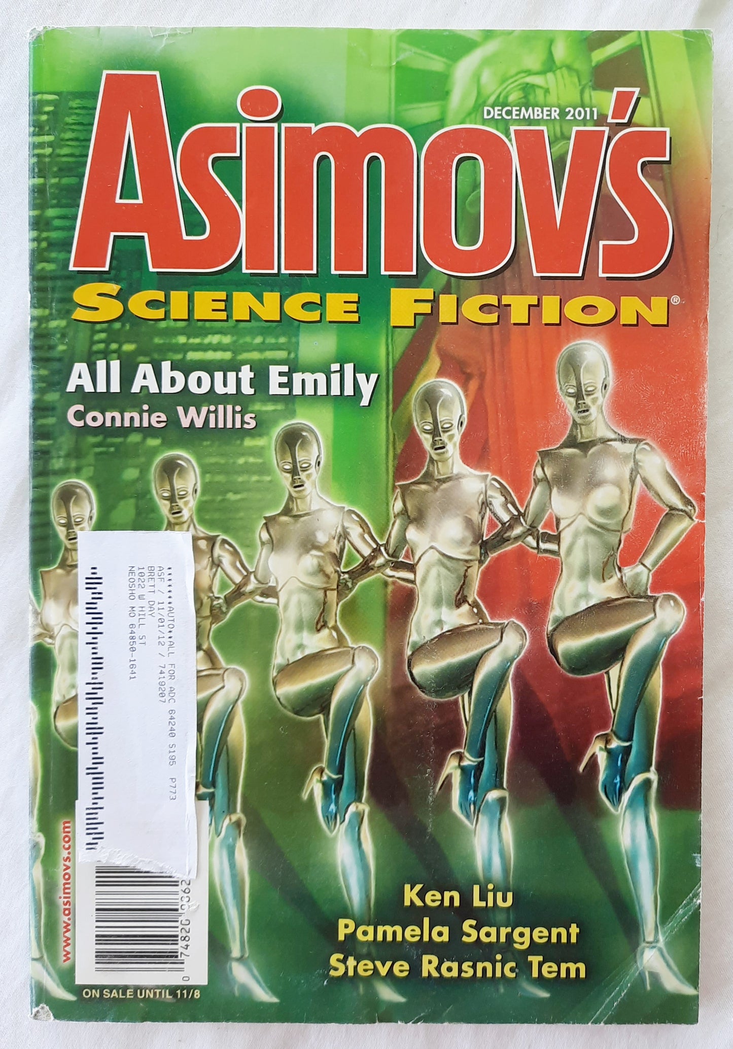 Asimov's Science Fiction Magazine by Dell Magazine December 2011 (Very good, 112 pages, Pbk)