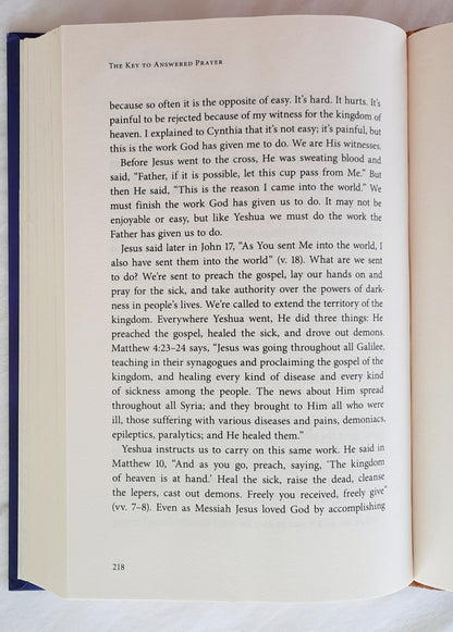 The Key to Answered Prayer by Rabbi Kirt A. Schneider (Like new, 2014, HC, 239 pages, Charisma House)