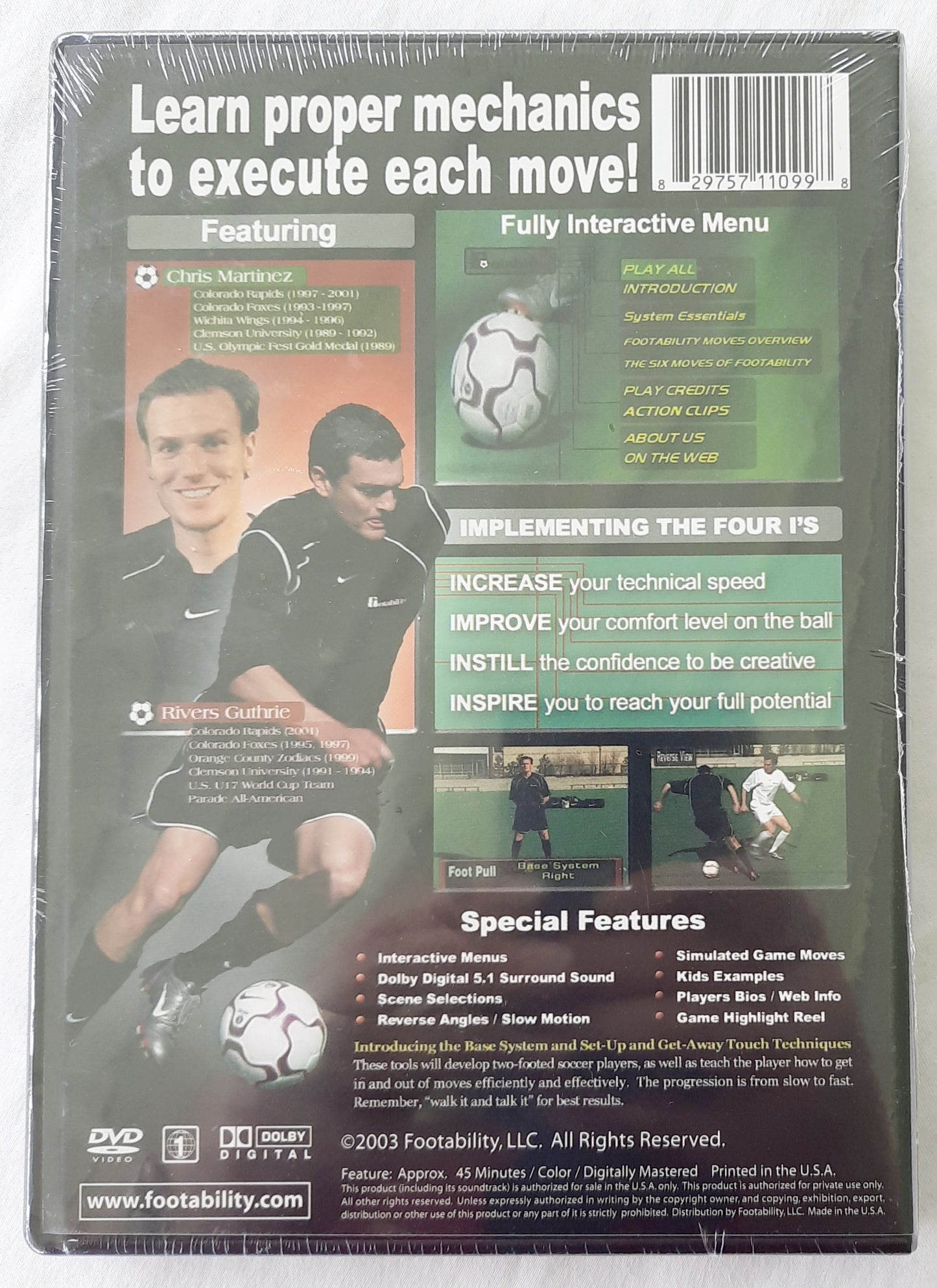 Soccer Technical Footwork System: Footability by Rivers Guthrie; Chris Martinez (Very good, 2003, Southpaw Multimedia)