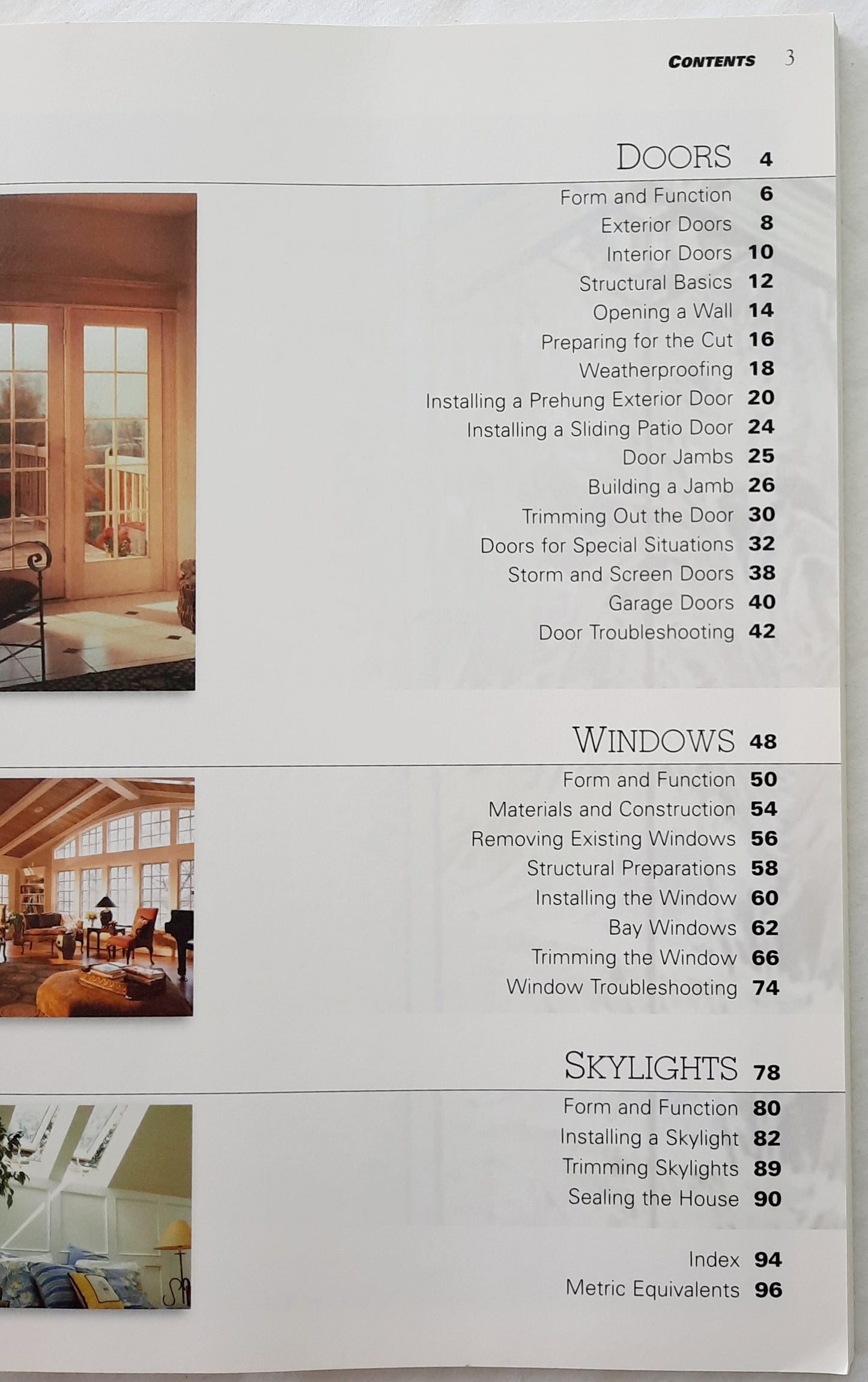 Orthos's All About Windows, Doors, & Skylights (Very good, 2001, Pbk, 96 pages, Meredith Books)