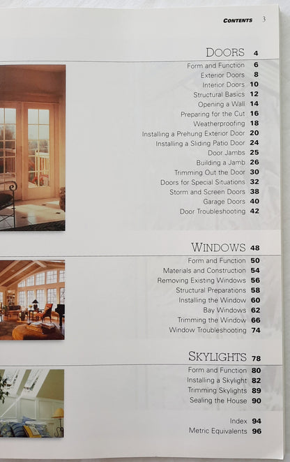 Orthos's All About Windows, Doors, & Skylights (Very good, 2001, Pbk, 96 pages, Meredith Books)