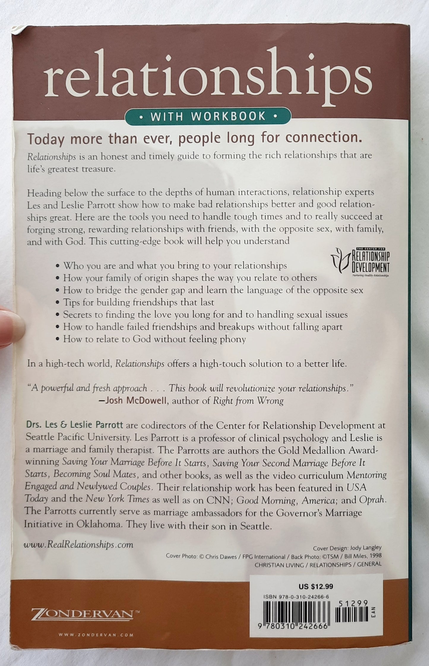 Relationships: How to Make Bad Relationships Better and Good Relationships Great by Les & Leslie Parrott (Good, 1998, Pbk, 310 pages, Zondervan)